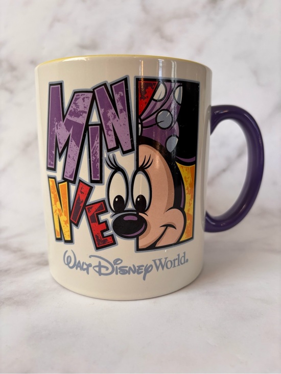 Walt Disney Other - Walt Disney World Minnie Mouse Graphic Font Disneyland Resort Jumbo Mug Cup